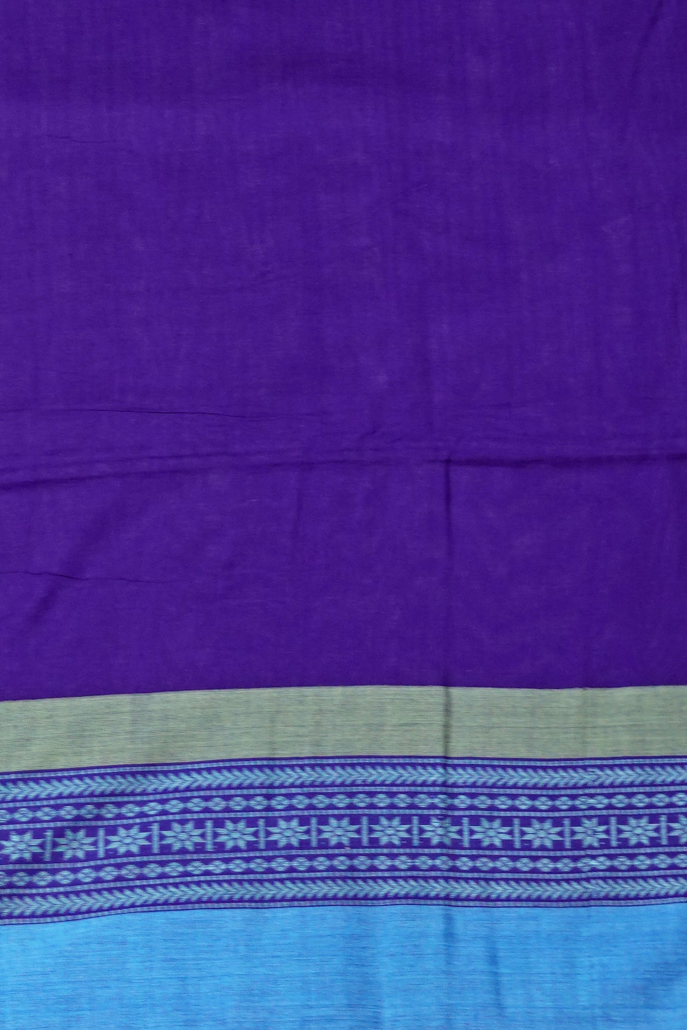 Indigo Horizon - Pure Cotton Saree