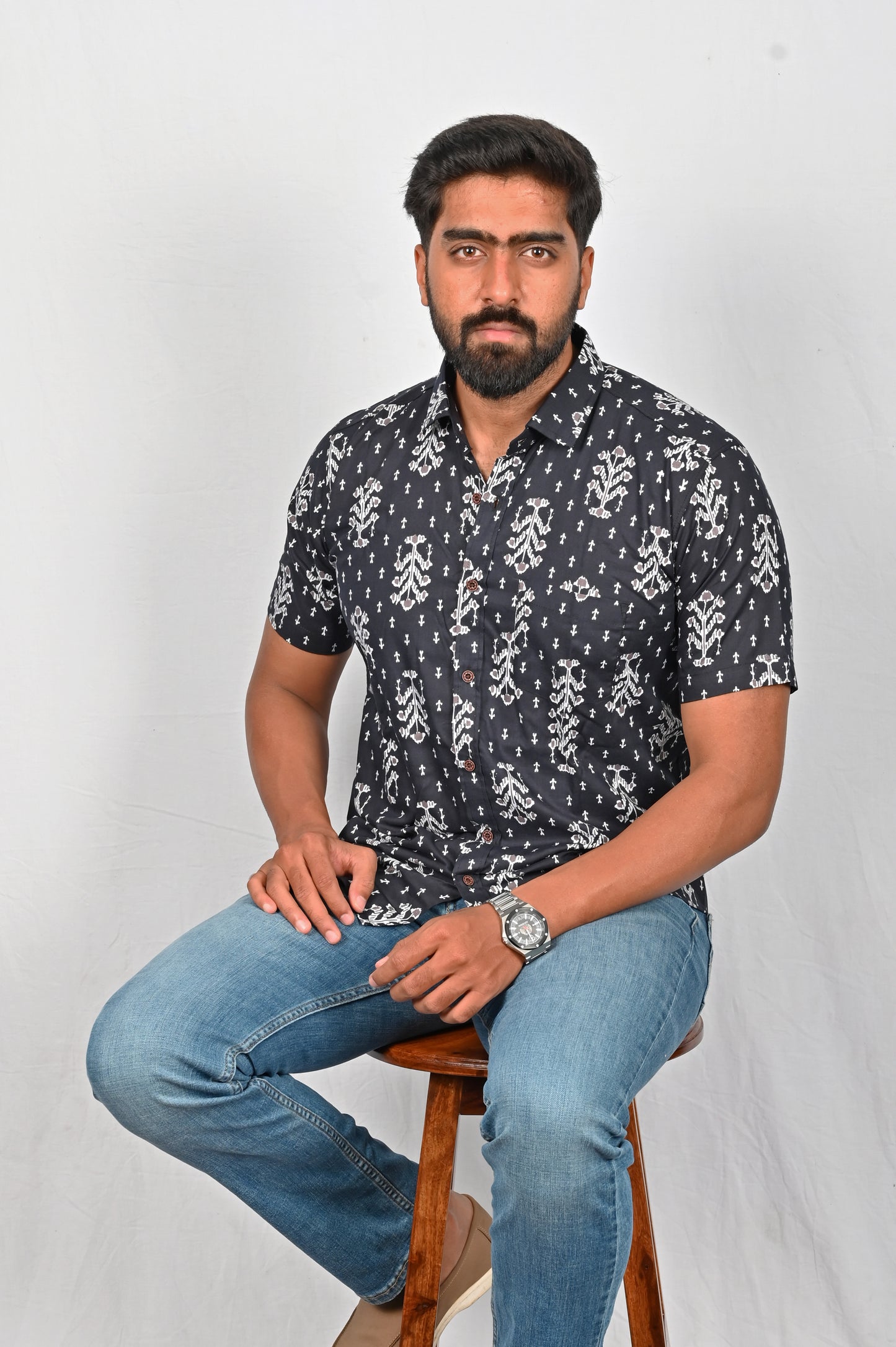 Shirt - Black Block Printed