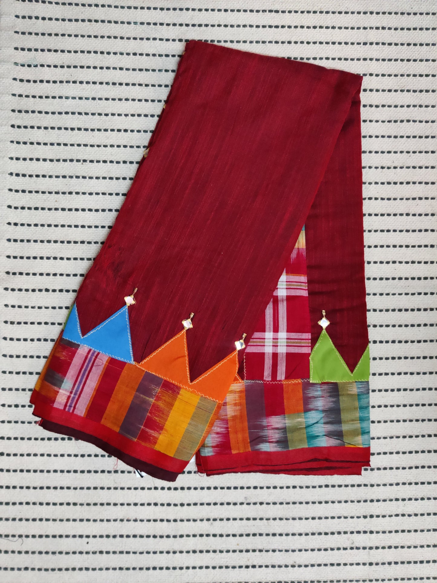 Applique Khadi Saree