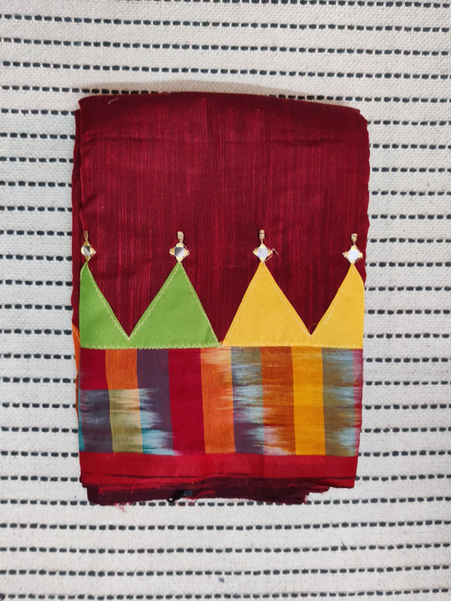 Applique Khadi Saree