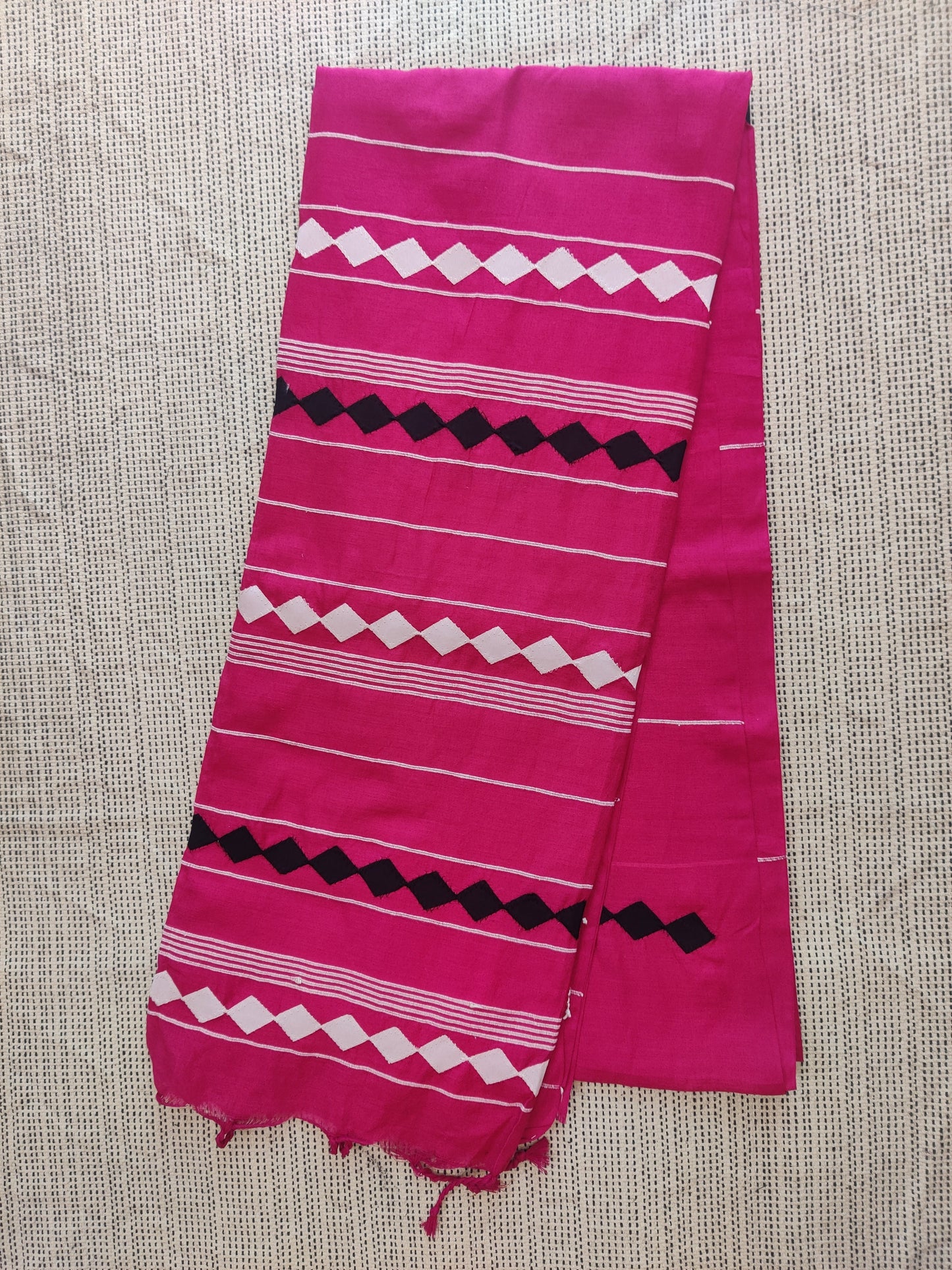Applique Khadi Cotton Saree