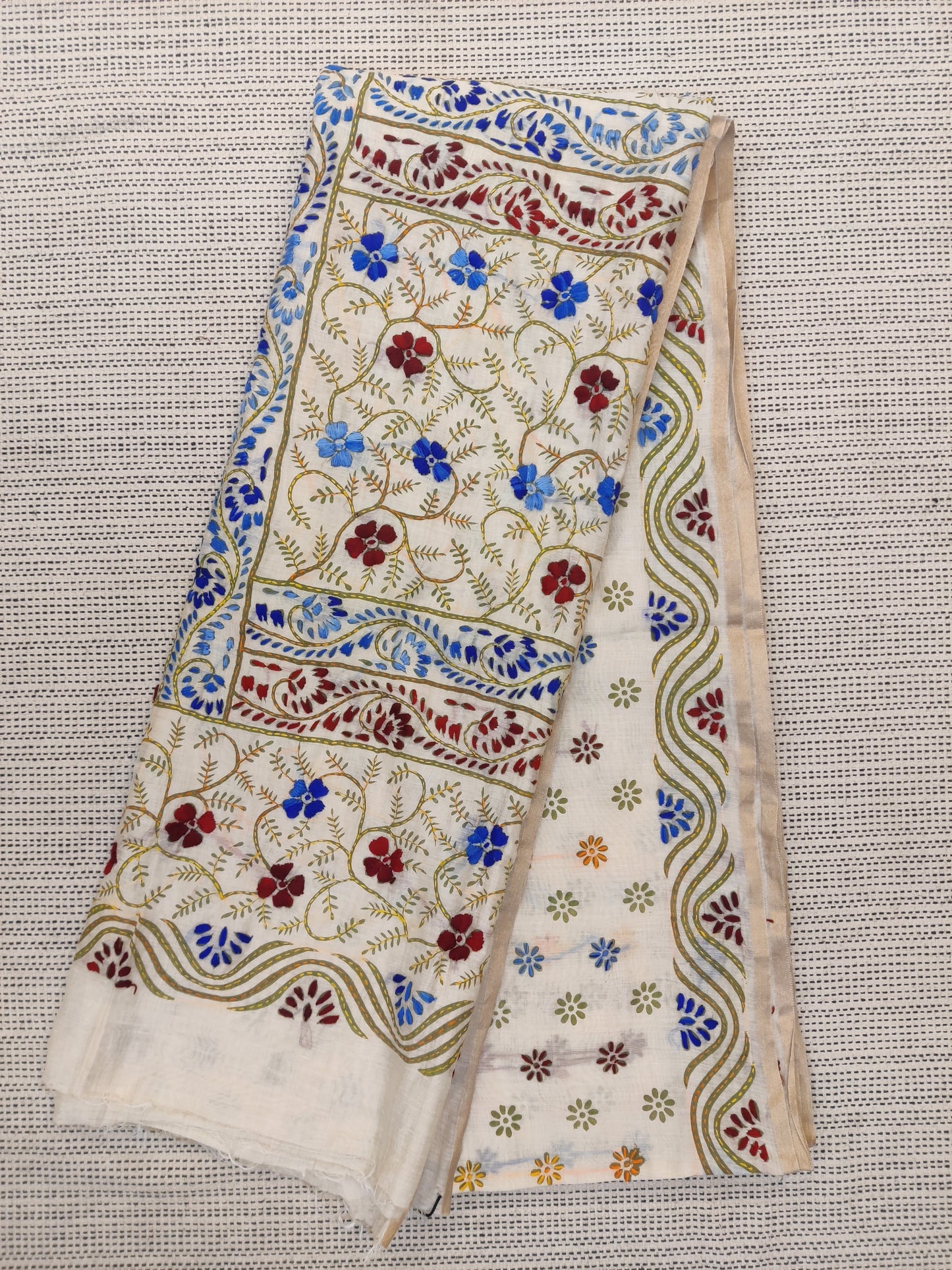 Phulkari handwork Saree