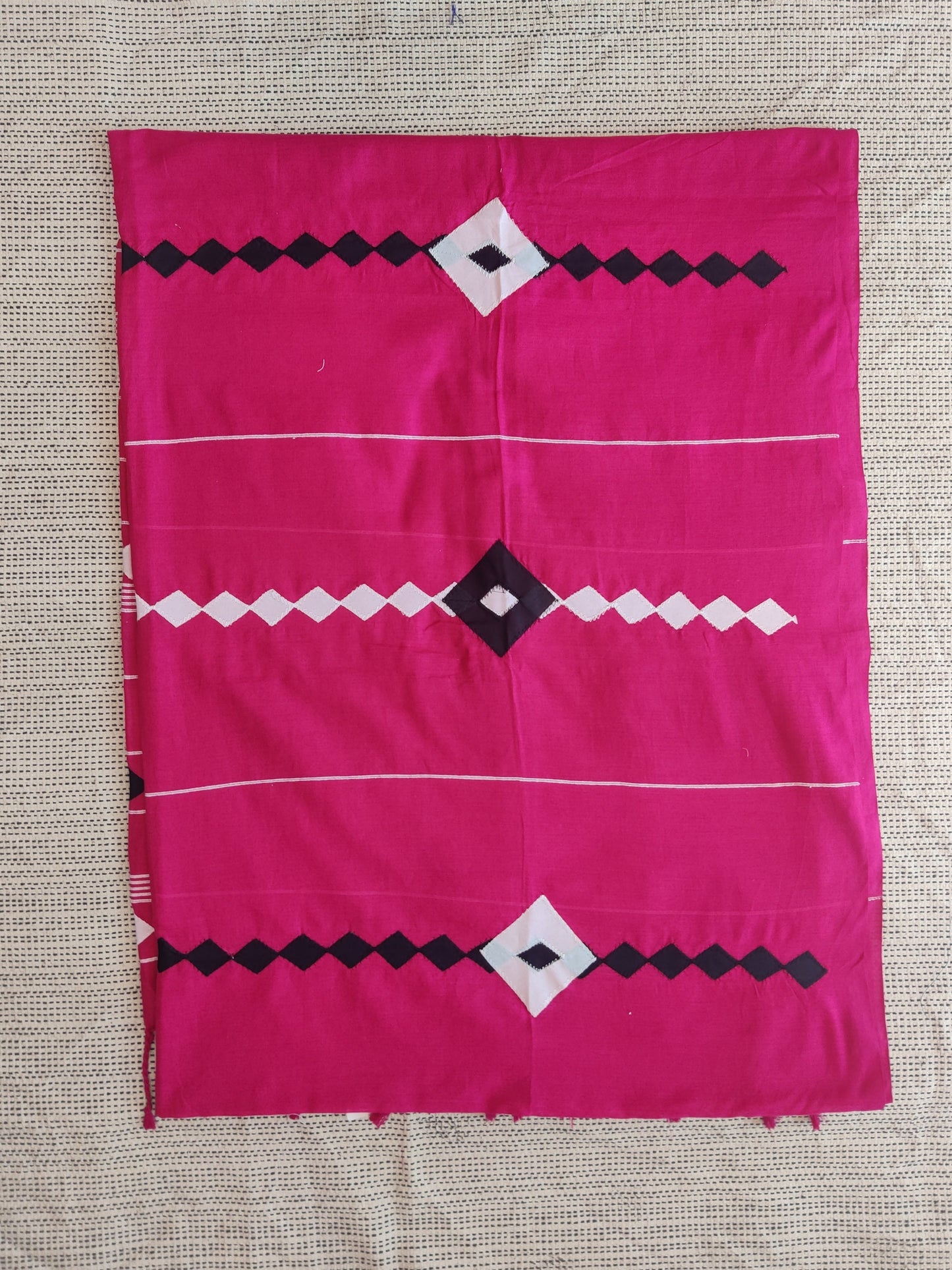 Applique Khadi Cotton Saree