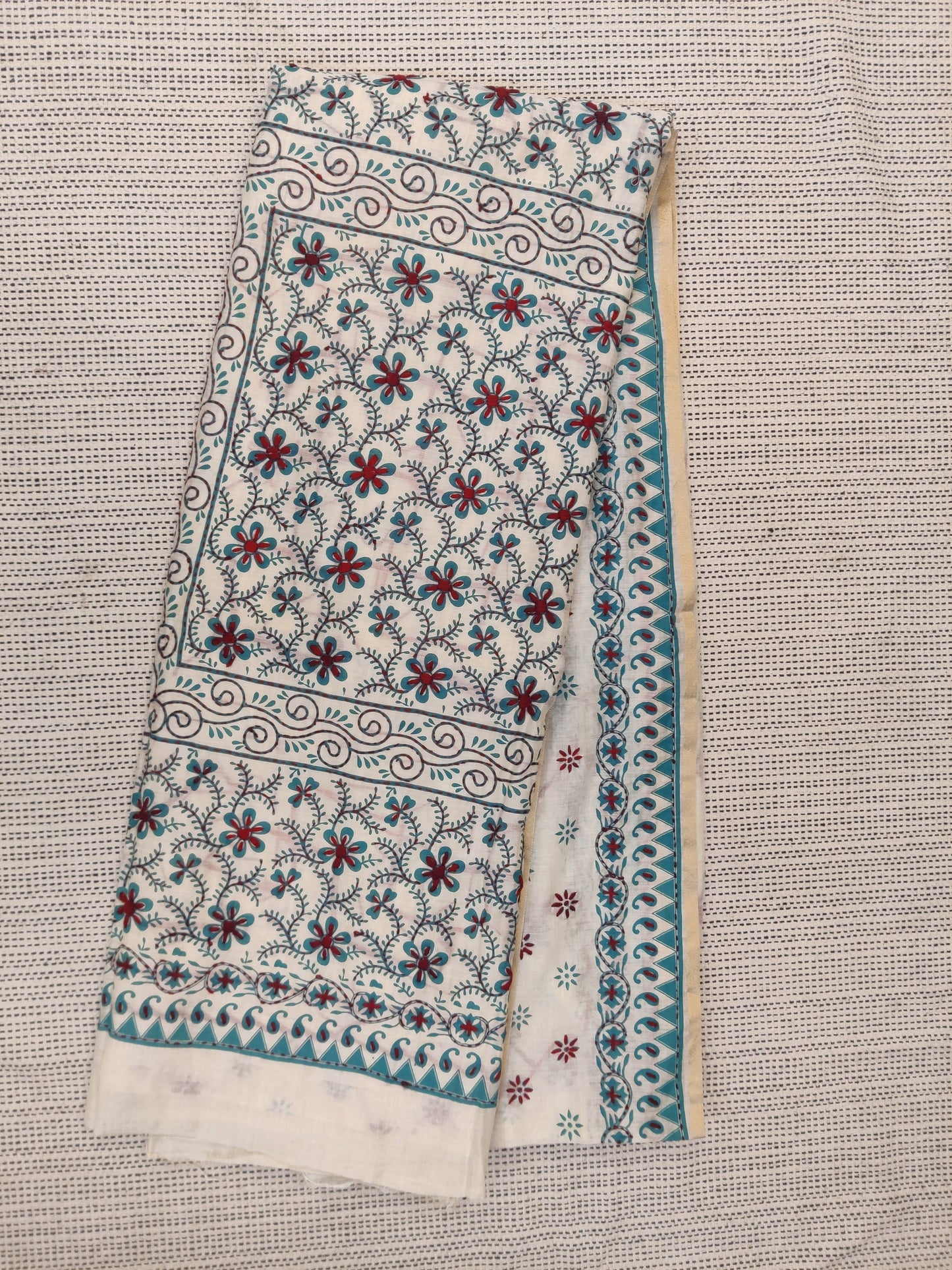Phulkari handwork Saree