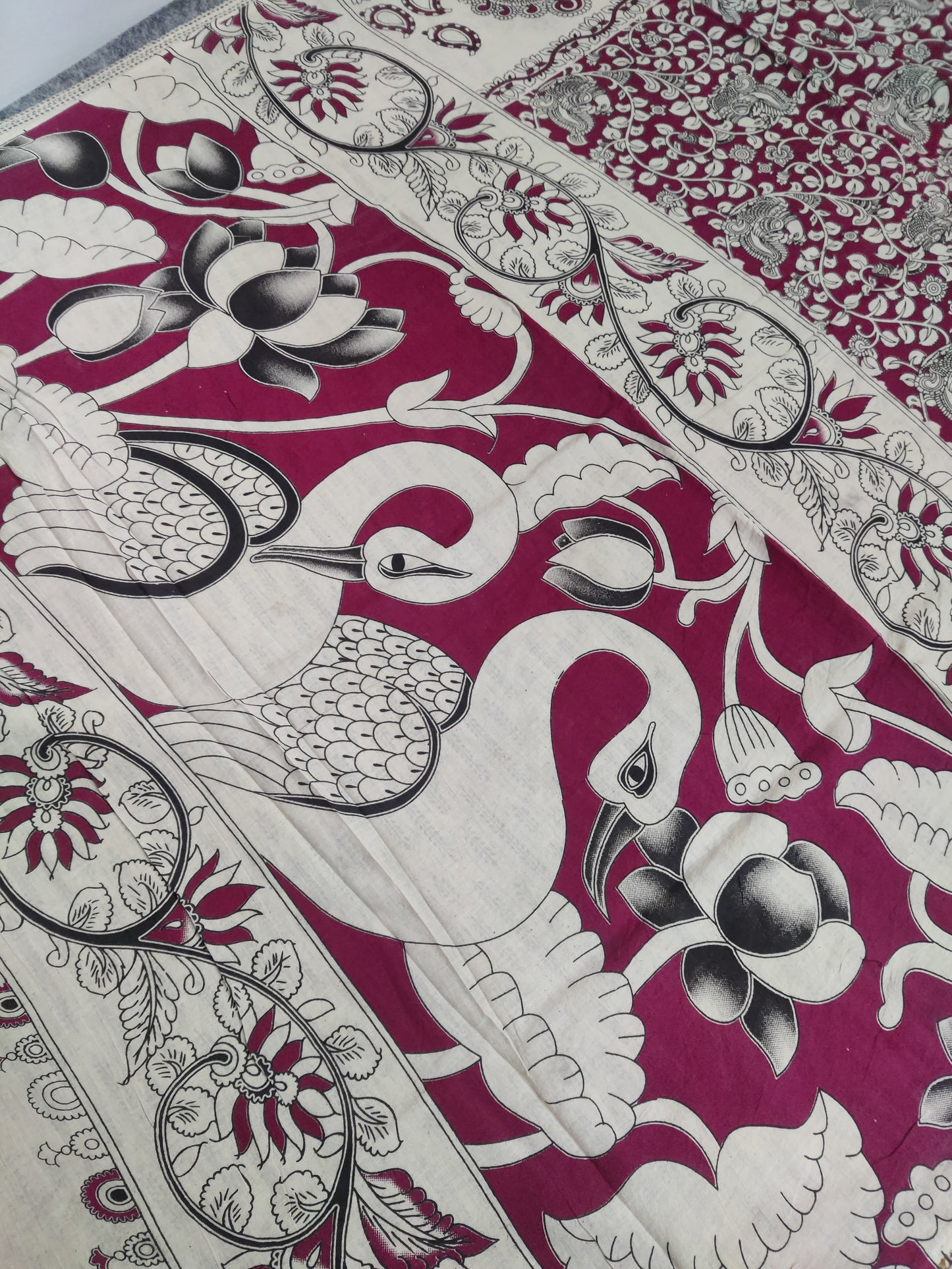 Kalamkari mul cotton saree