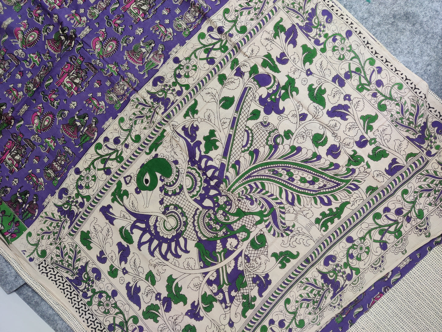 Kalamkari mul cotton saree