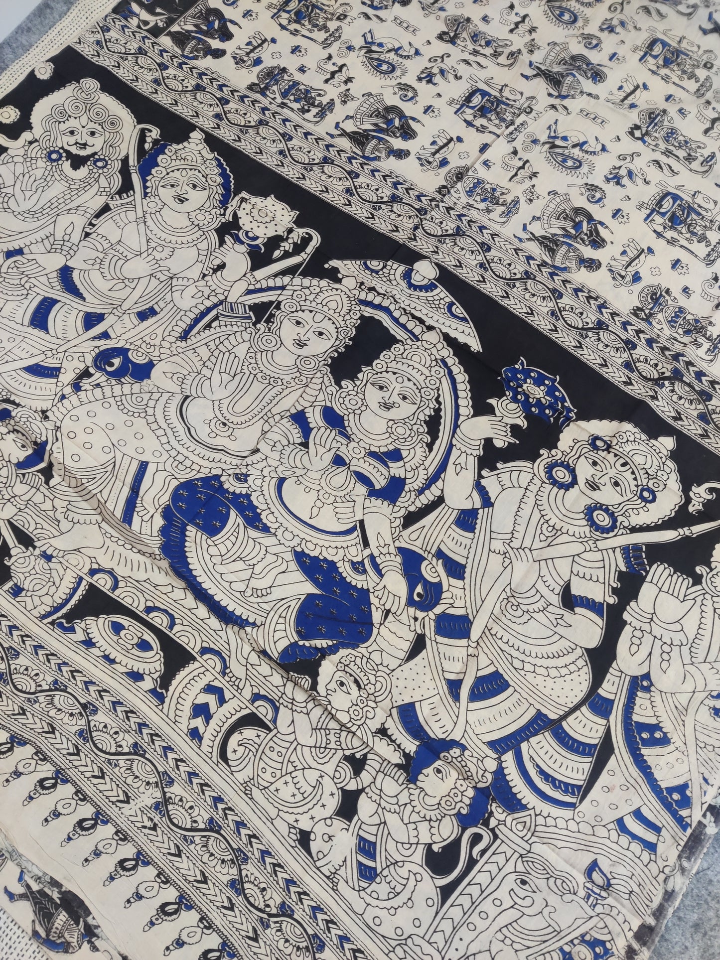 Kalamkari mul cotton saree