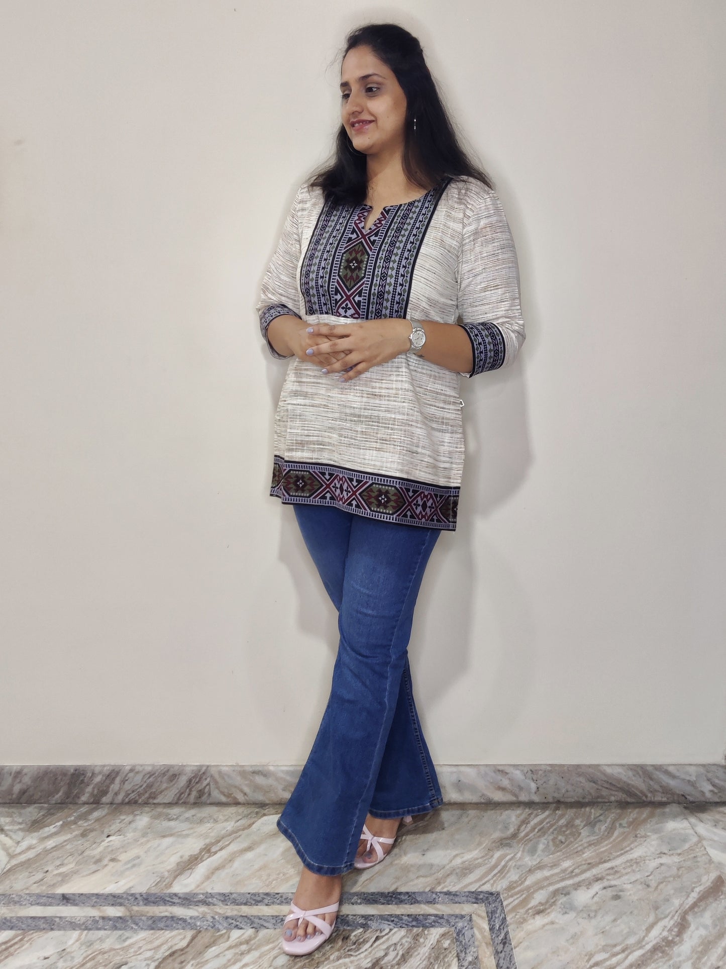 Khadi cotton - kurta (short)