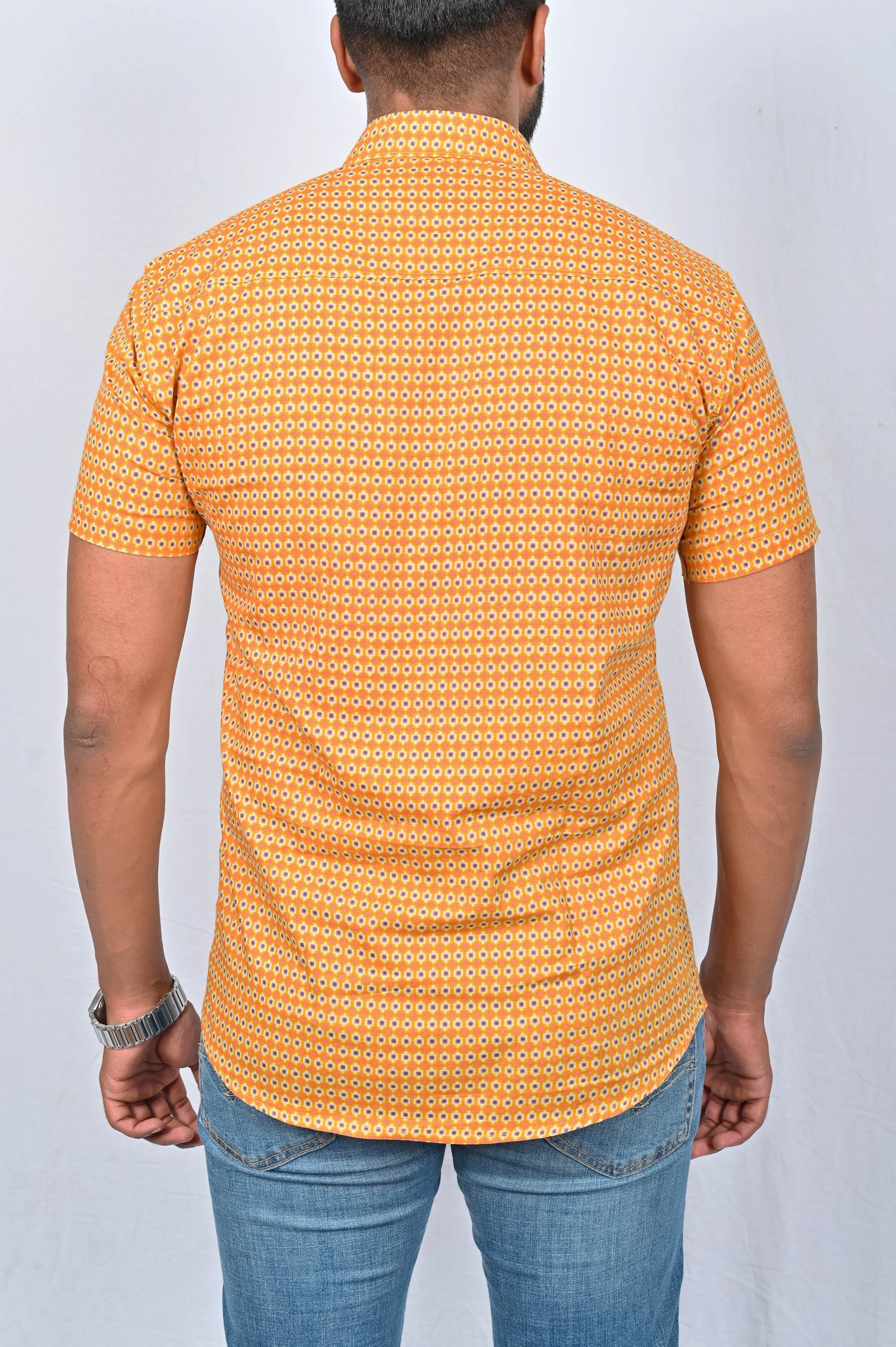 Shirt - Yellow Block Printed