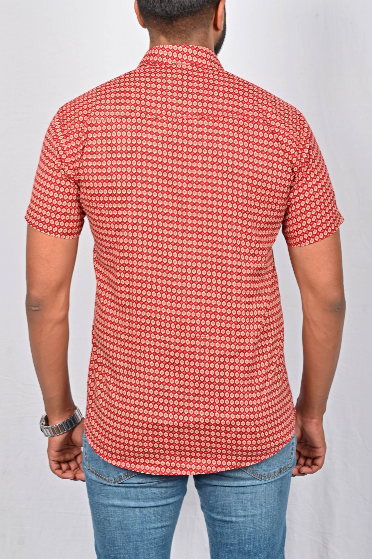 Shirt - Red Block Printed