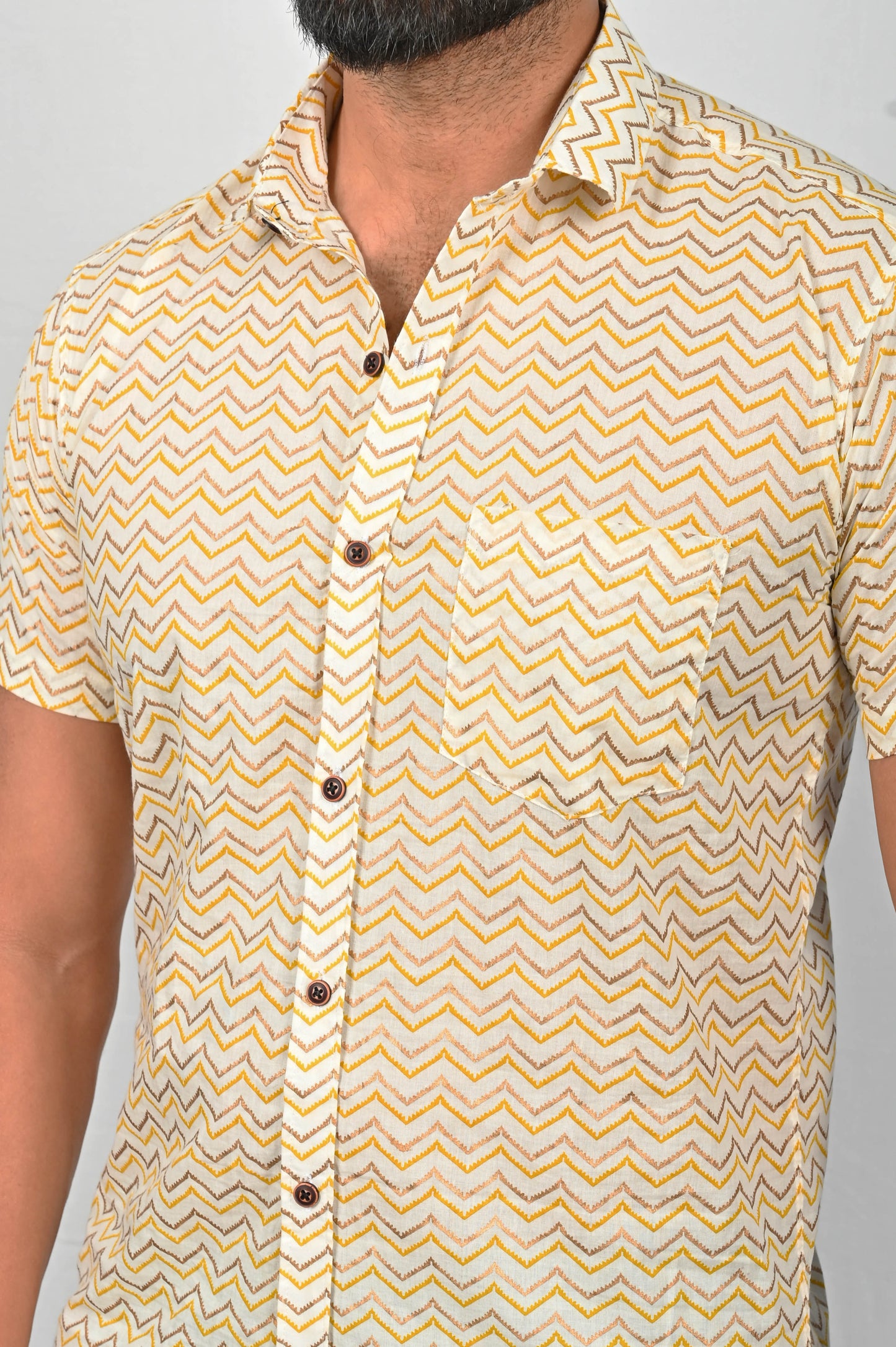 Shirt - Geometric Block Print