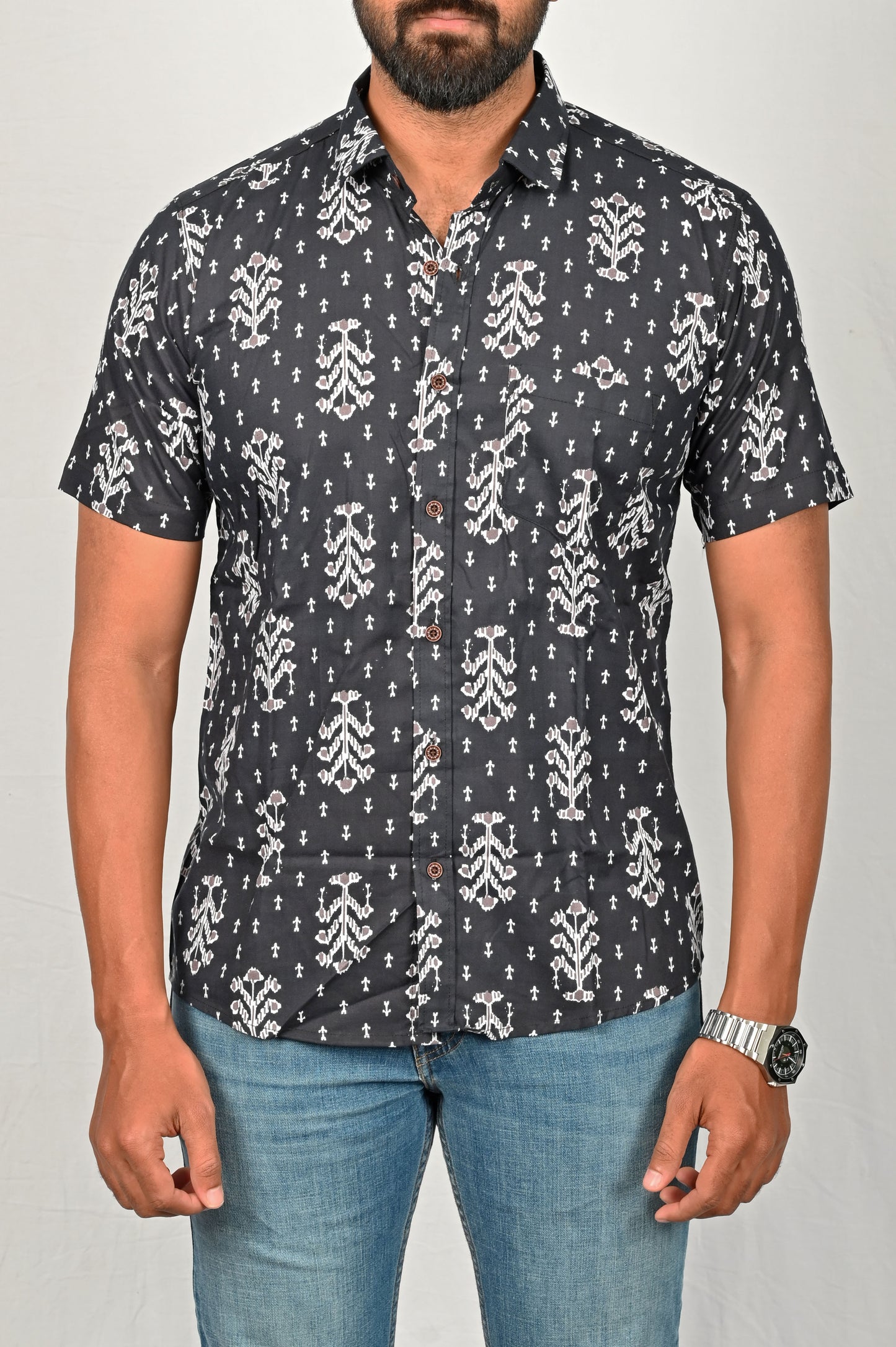Shirt - Black Block Printed