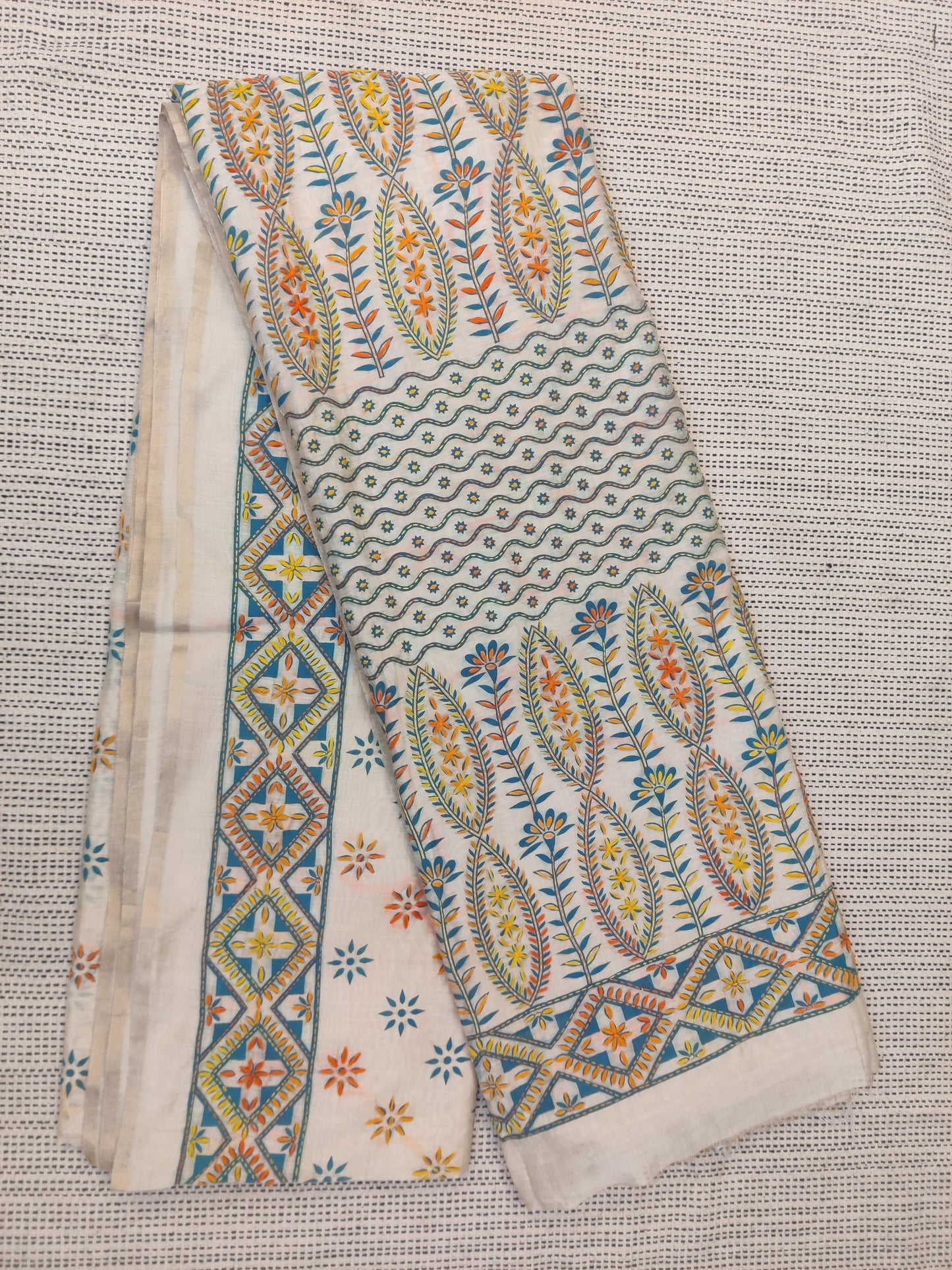 Phulkari handwork Saree