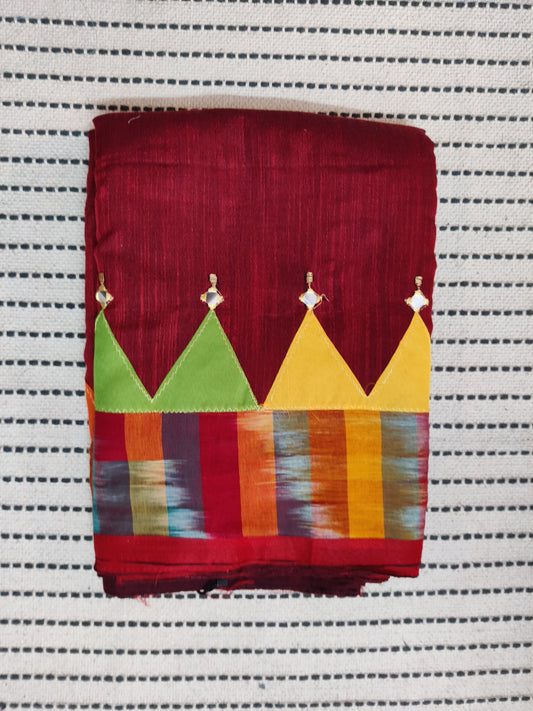 Applique Khadi Saree