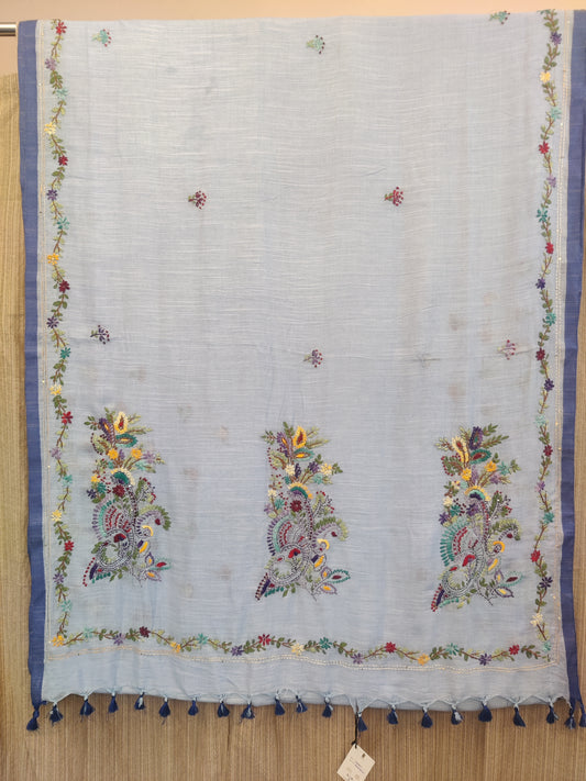 Mul cotton handwork saree