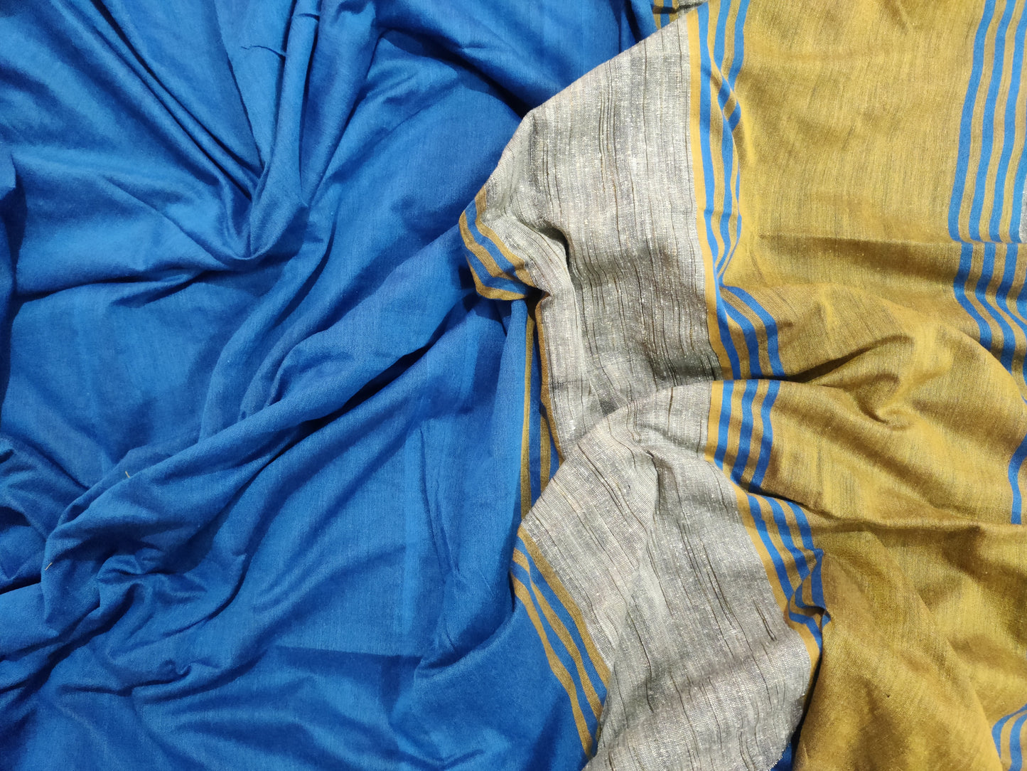 Khadi jute cotton saree