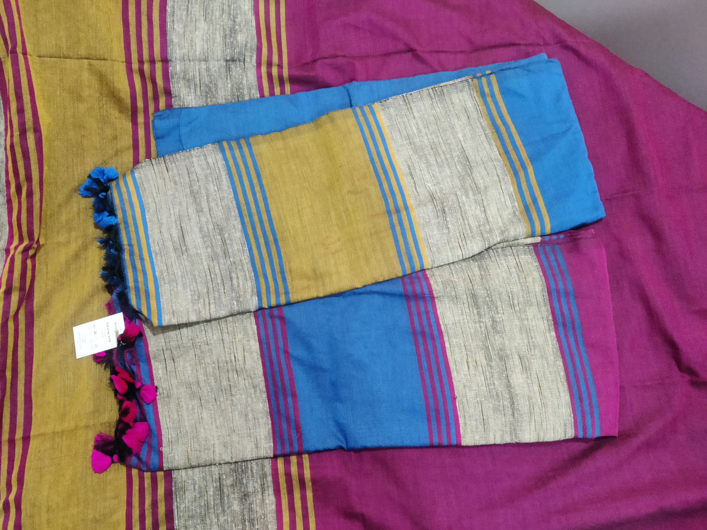 Khadi jute cotton saree