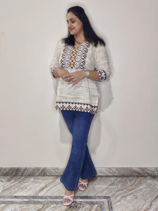 Khadi cotton - Kurta (short)