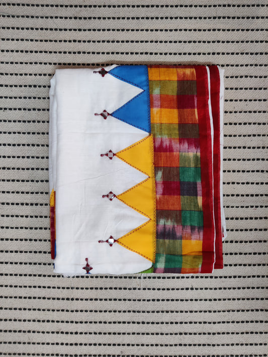 Applique Khadi Saree