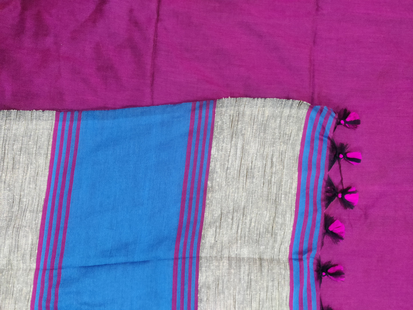 Khadi jute cotton saree