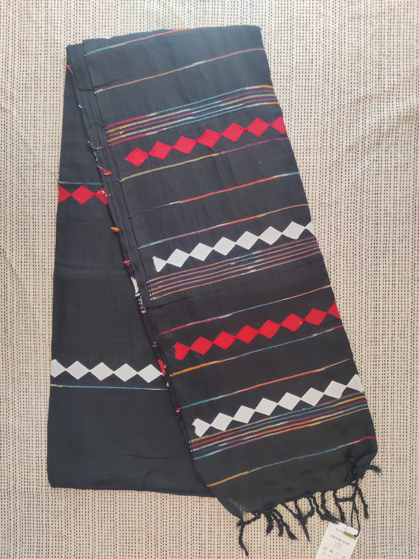 Applique Khadi Cotton Saree