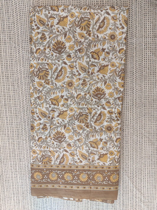 Mul Cotton Handblock Saree