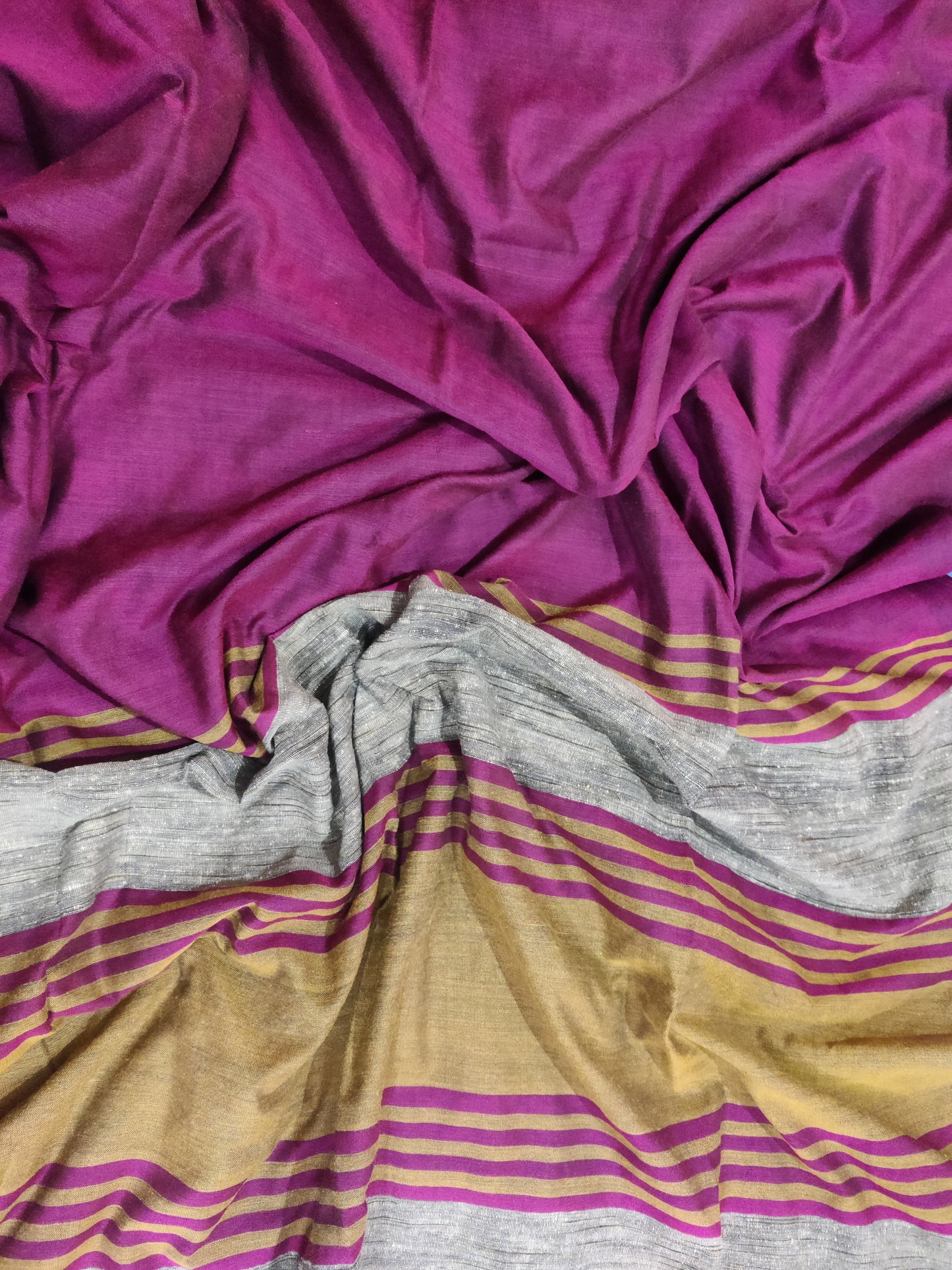 Khadi jute cotton saree