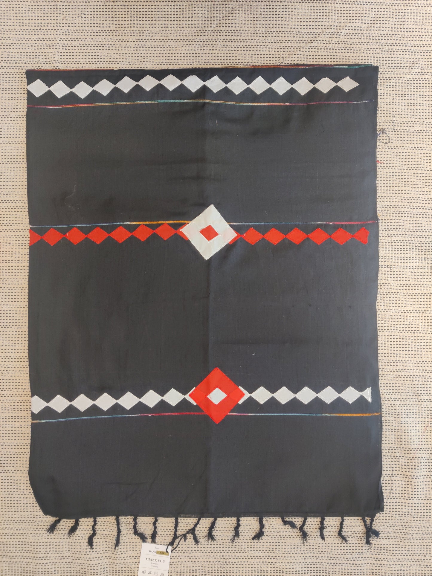 Applique Khadi Cotton Saree